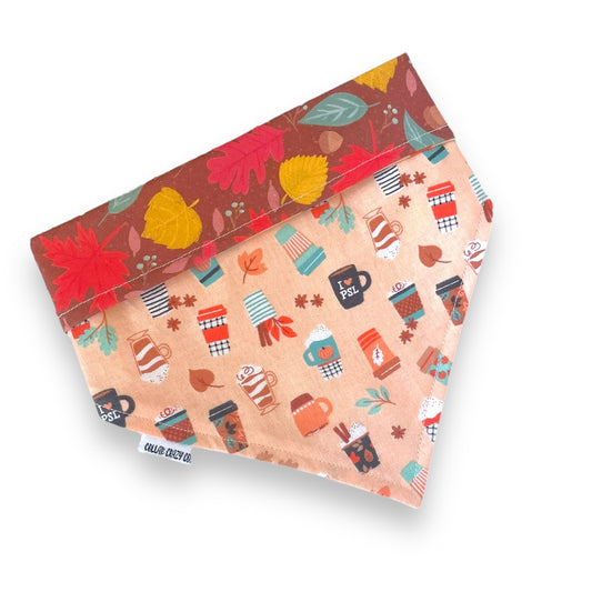 Pumpkin Spice Reversible Snap On Bandana