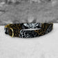 Black Metallic Floral Dog Collar - Martingale or Buckle Style - Embroidery Available