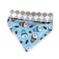 Checkered Snowman Reversible Snap On Bandana