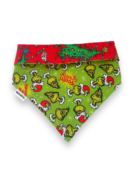 Grinch 2 Reversible Snap On Bandana