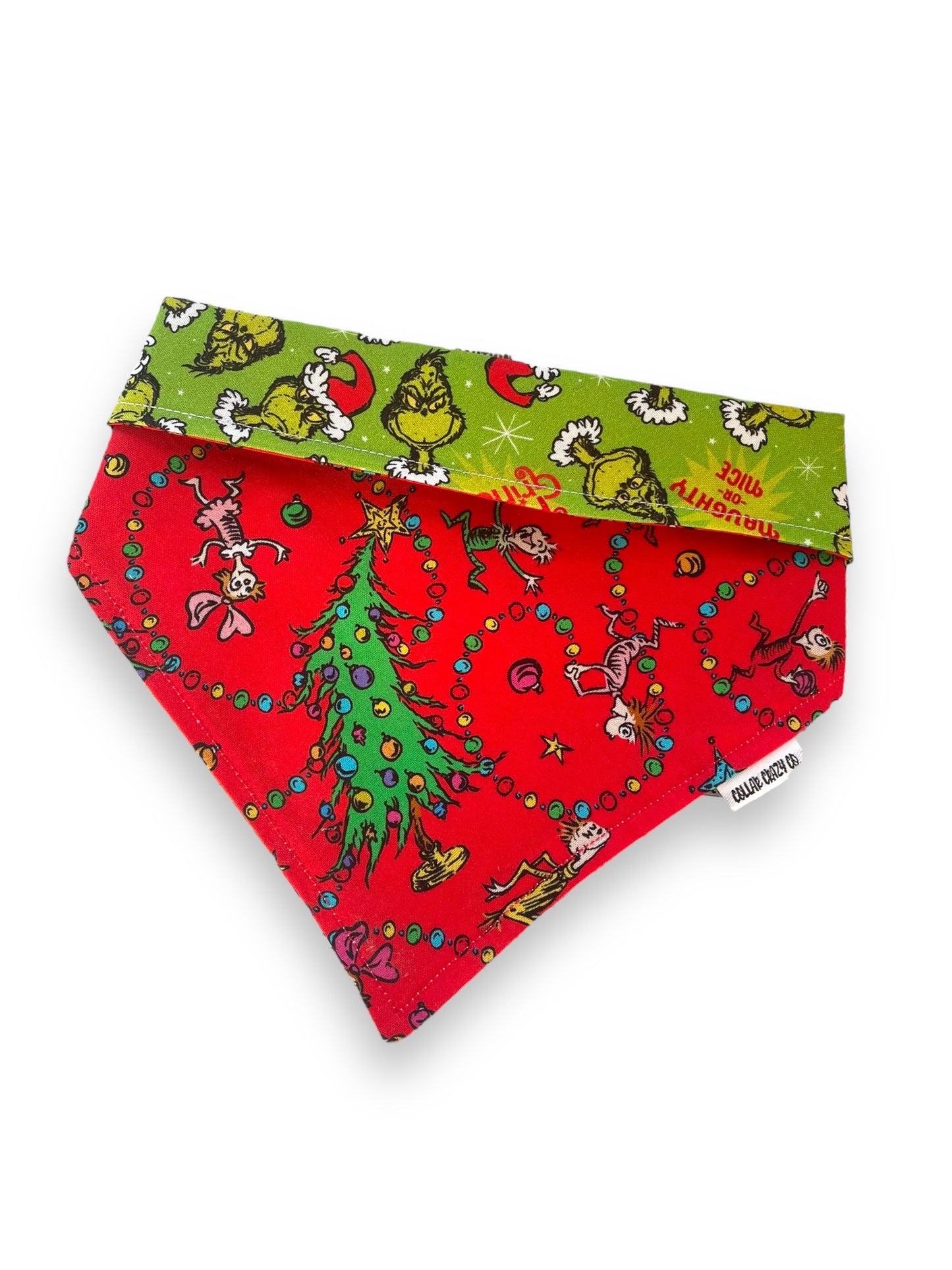 Grinch 2 Reversible Snap On Bandana