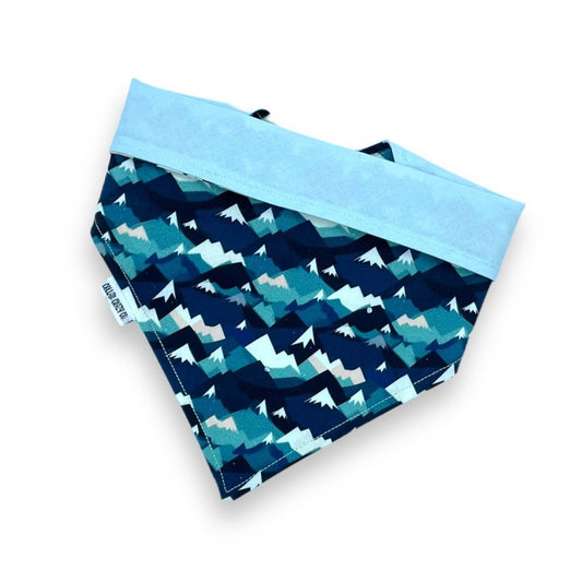 Teal Mountains Snap On Bandana