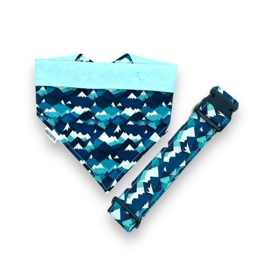 Teal Mountains - The "No Bounds Collection" - Water Resistant - Water Wicking Collars