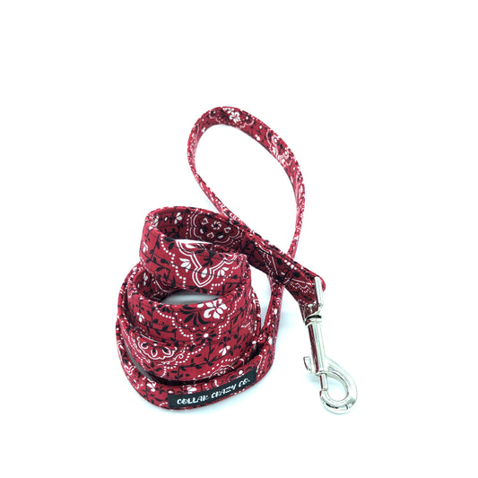 Red Paisley Dog Leash