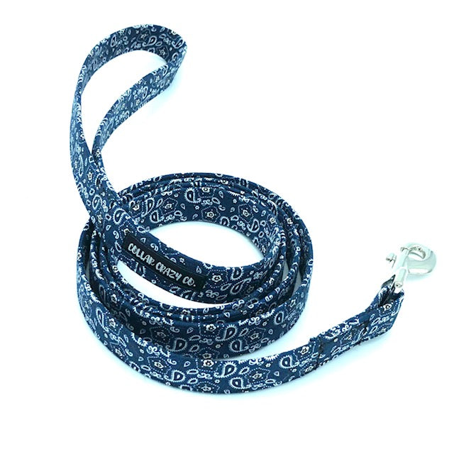 Blue Paisley Dog Leash