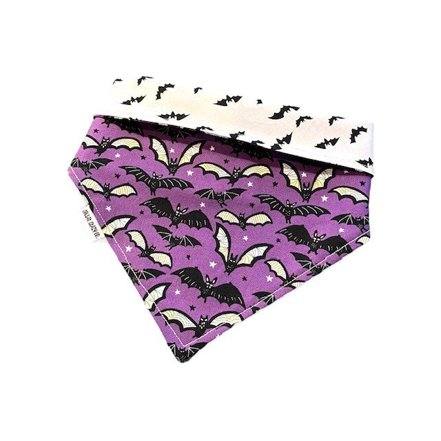 Bats Reversible Snap On Bandana - Glow in the Dark