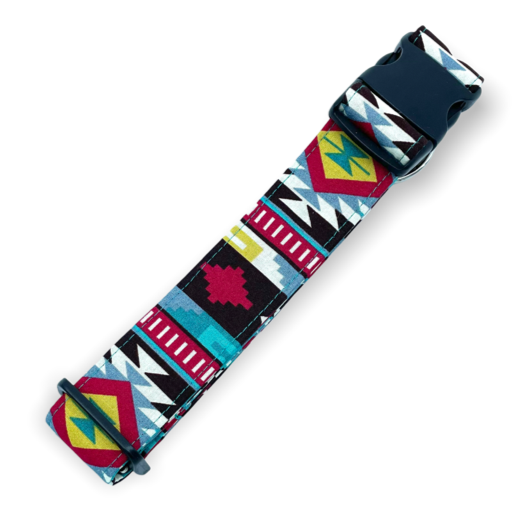 Multi Aztec Dog Collar - Martingale or Buckle Style - Embroidery Available