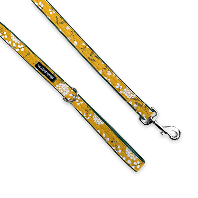 Mustard Floral Dog Leash