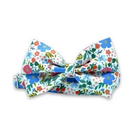 White Summer Floral Bow