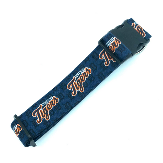 Detroit Tigers Dog Collar - Martingale or Buckle Style - Embroidery Available