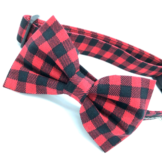 Small Check Buffalo Plaid Bow