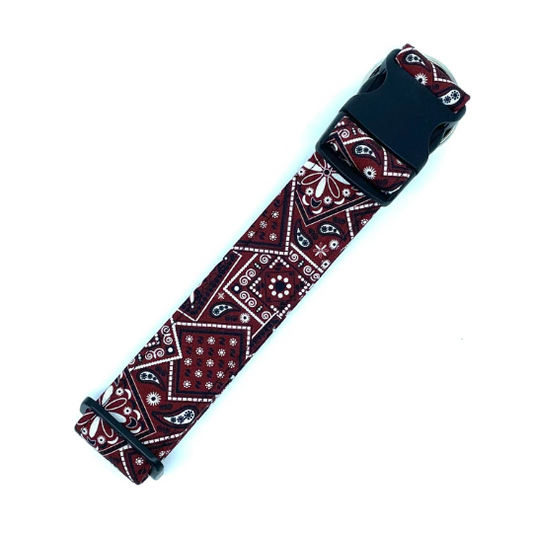 Rust Paisley Dog Collar - Martingale or Buckle Style - Embroidery Available