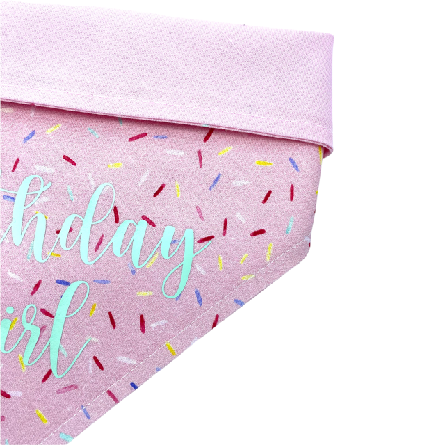 Pink Sprinkles Birthday Girl Bandana