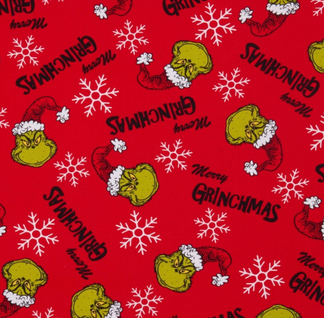 Grinch 5 Christmas Reversible Snap On Bandana