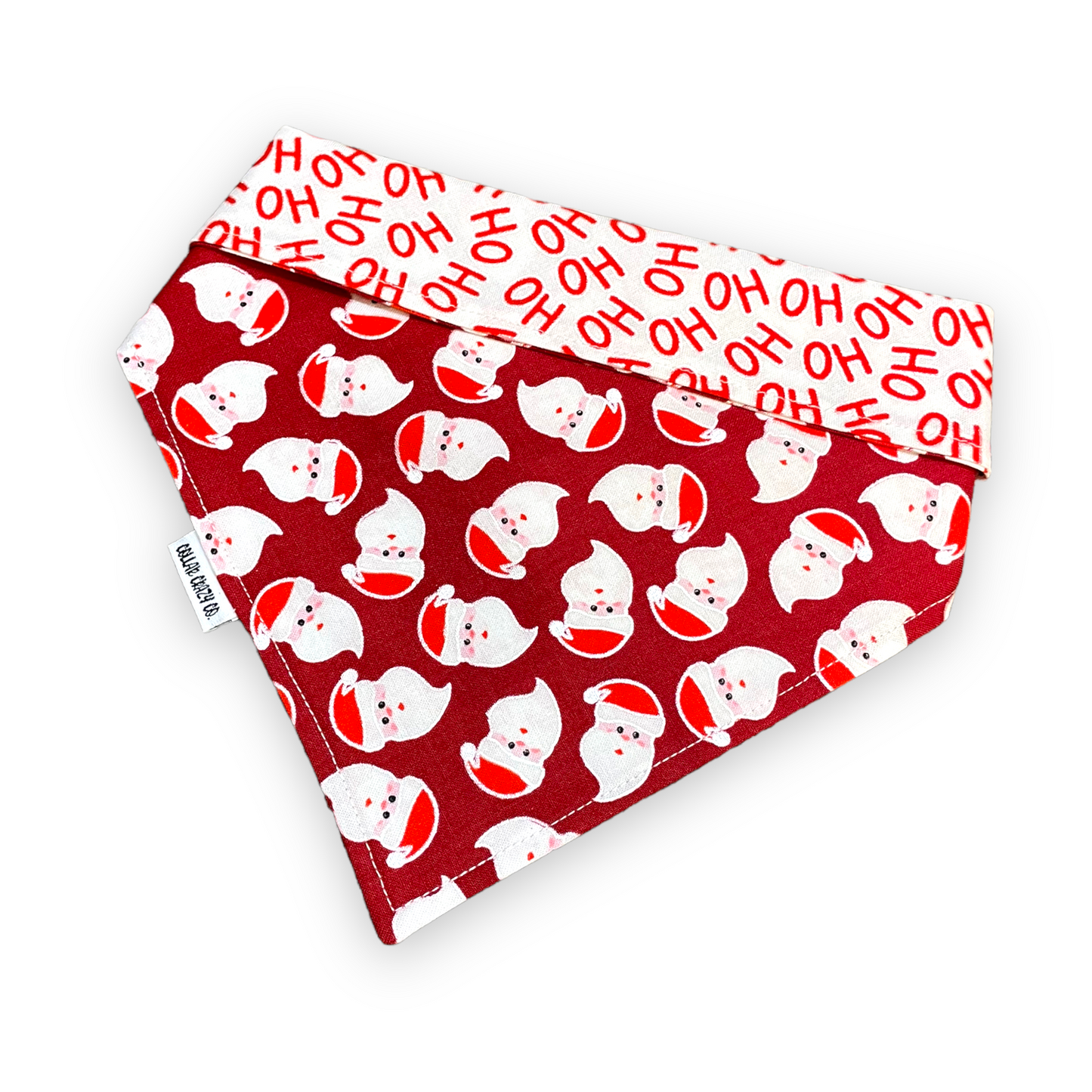 Santa Christmas Reversible Snap On Bandana