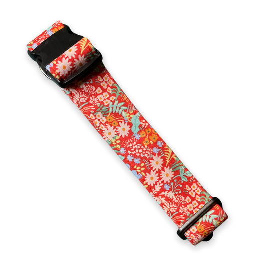 Fall Meadows Floral Dog Collar - Martingale or Buckle Style - Embroidery Available