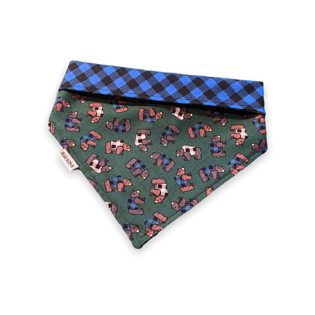 Bears in Vests Reversible Snap On Bandana