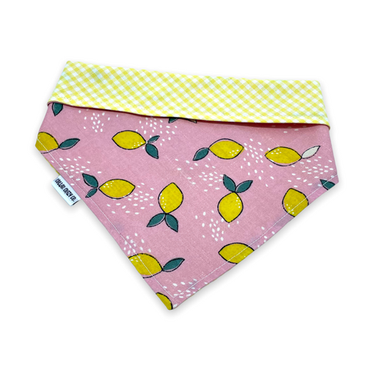 Pink Lemonade Snap On Bandana