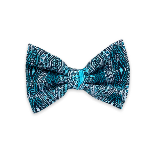 Teal Aztec Bow