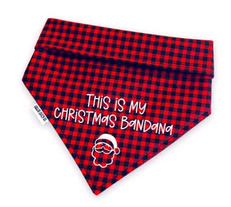 This is my Christmas bandana Reversible Snap On Bandana