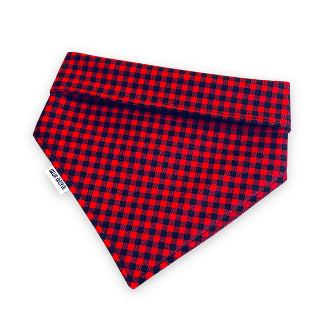 Buffalo Plaid Snap On Bandana