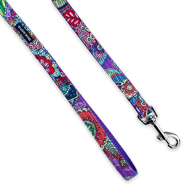 Multi Coloured Floral Dog Leash