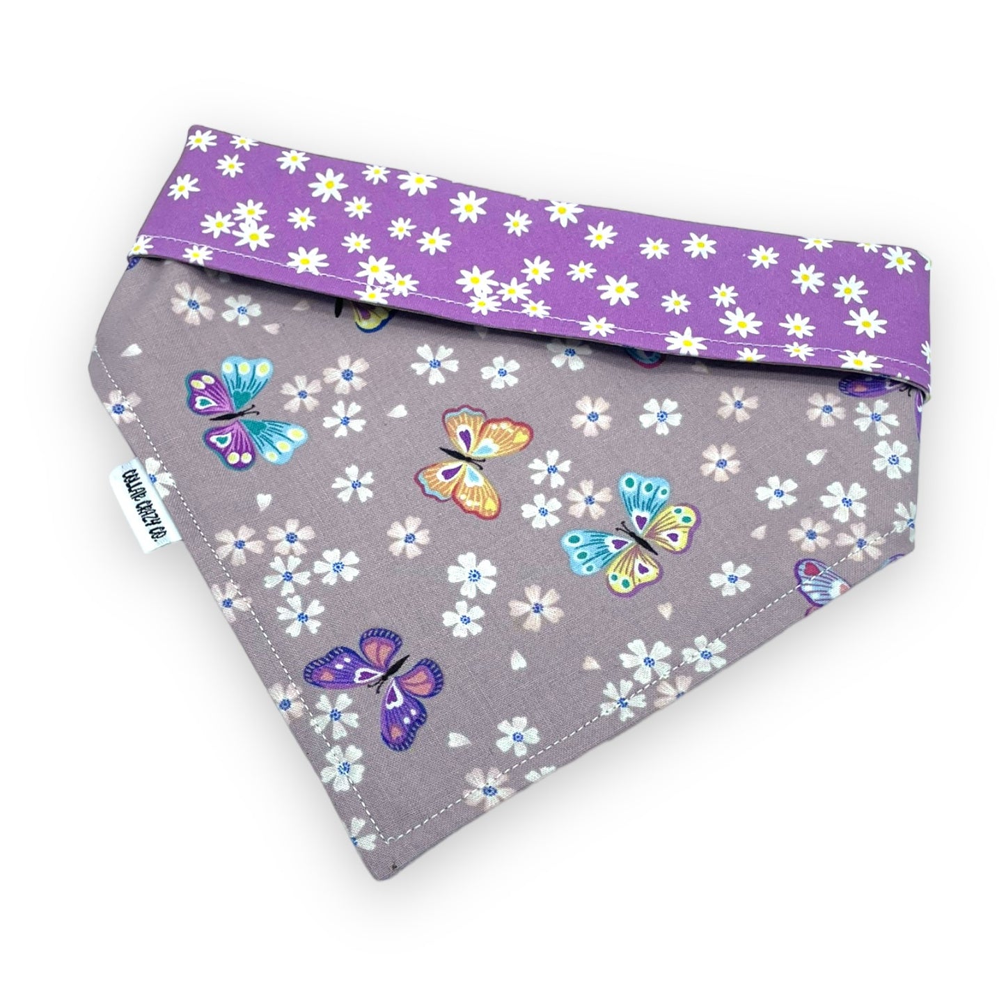 Butterflies and Daisies Snap On Bandana